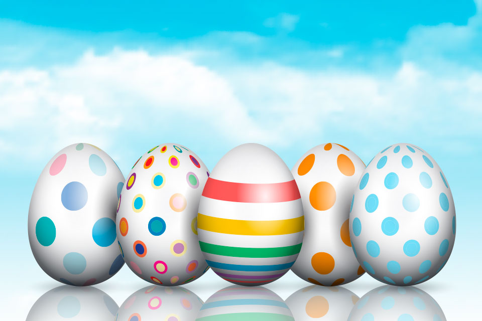 Eggs hunting in Easter weekend 2019